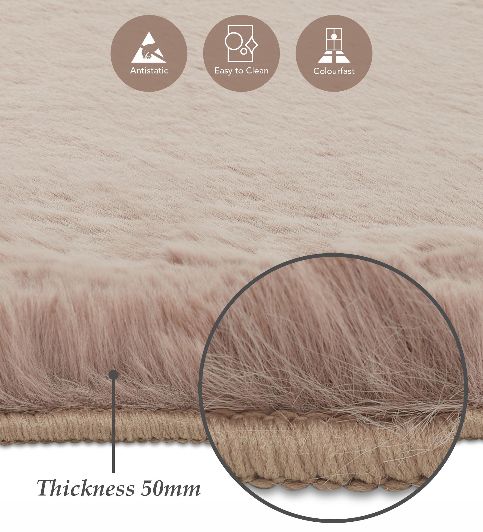 Angola 2 Solid Machine Made Carpet Blush