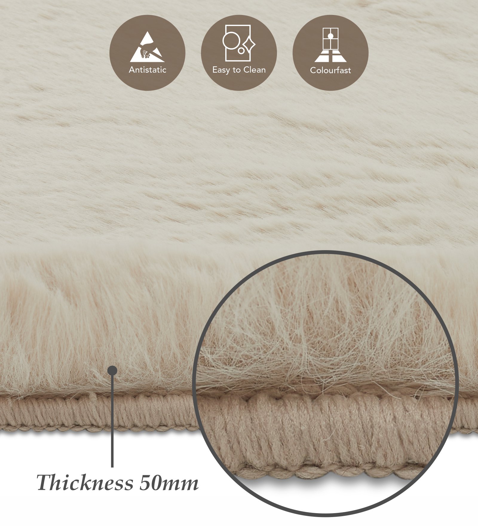 Angola 2 Solid Machine Made Carpet Champagne