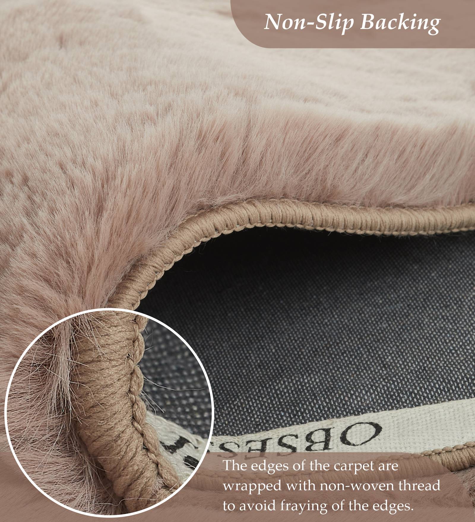 Angola 2 Solid Machine Made Carpet Blush