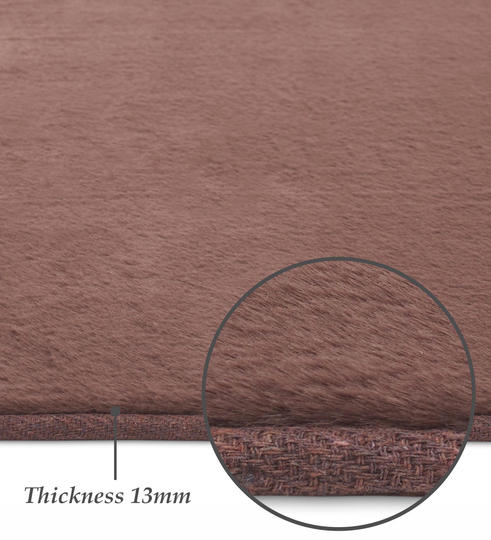 Oslo Jr Rabit Fur Carpet Chocolate