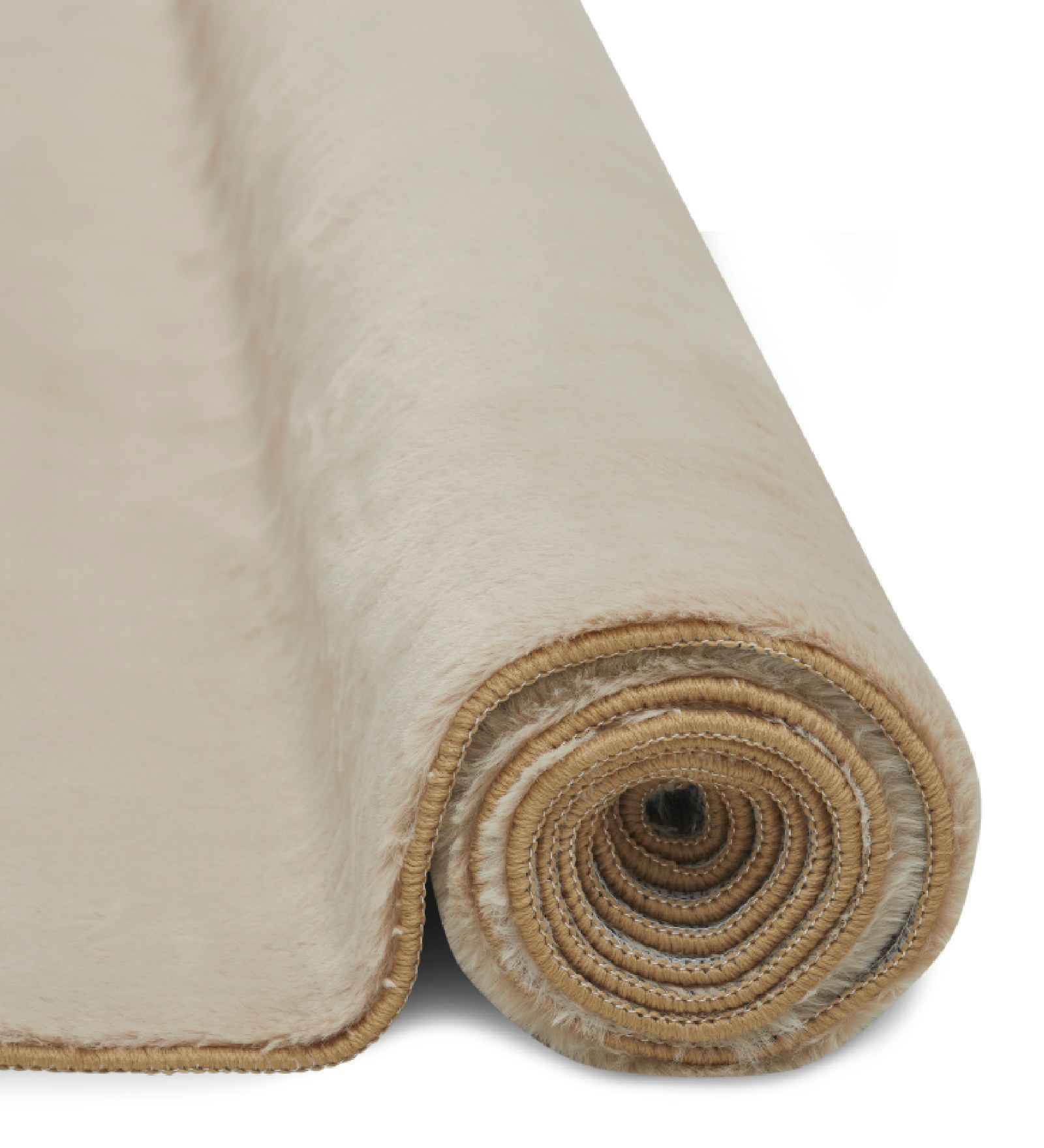 Oslo Jr Rabit Fur Carpet Camel