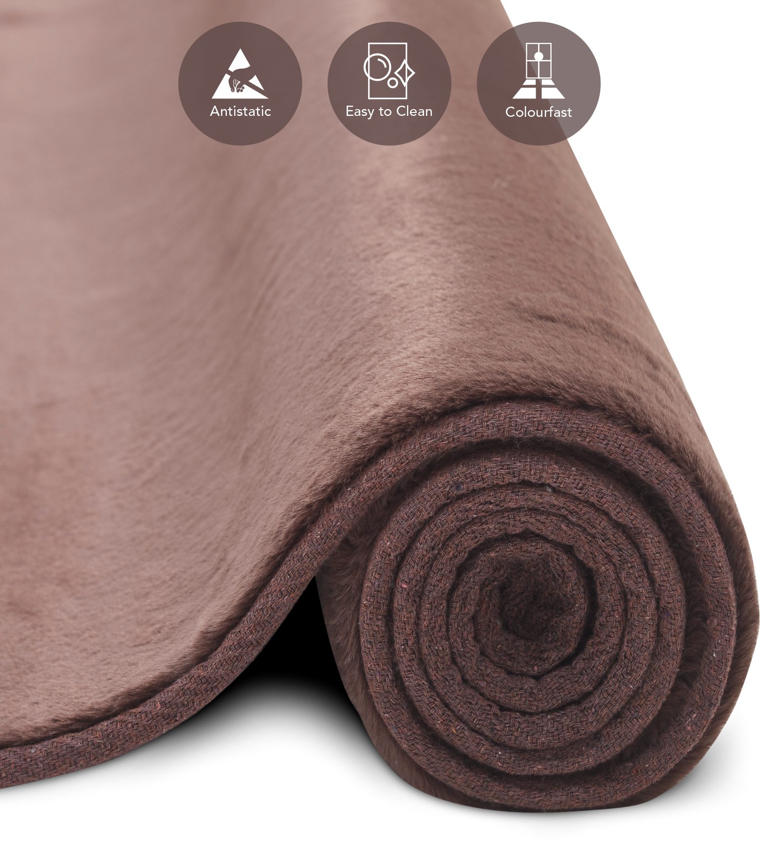 Oslo Jr Rabit Fur Carpet Chocolate