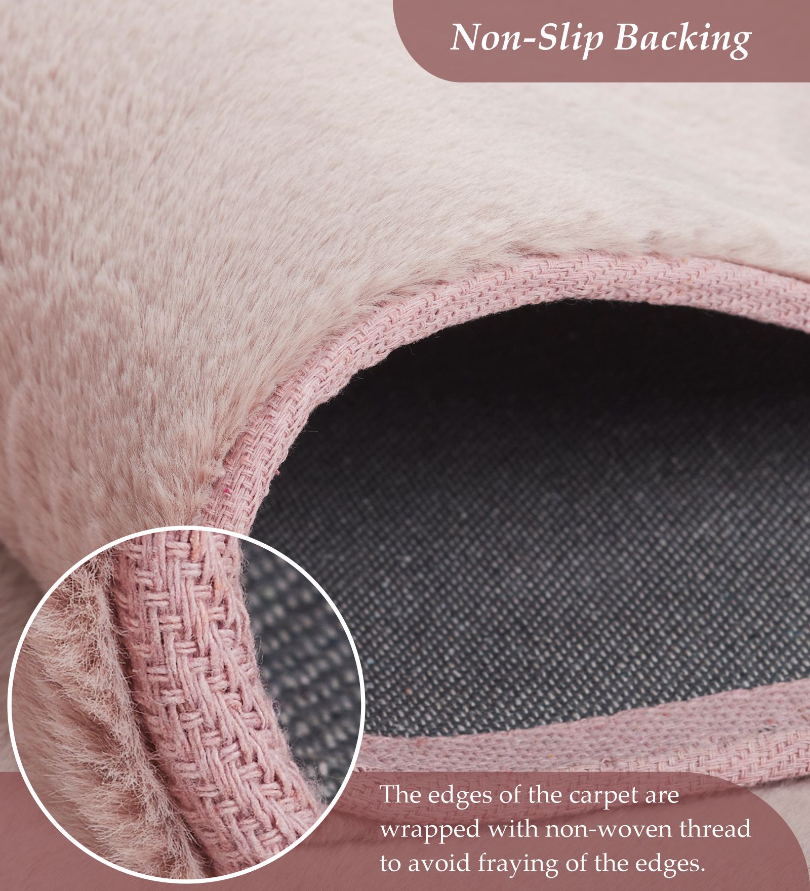 Oslo Jr Rabit Fur Carpet Baby Pink