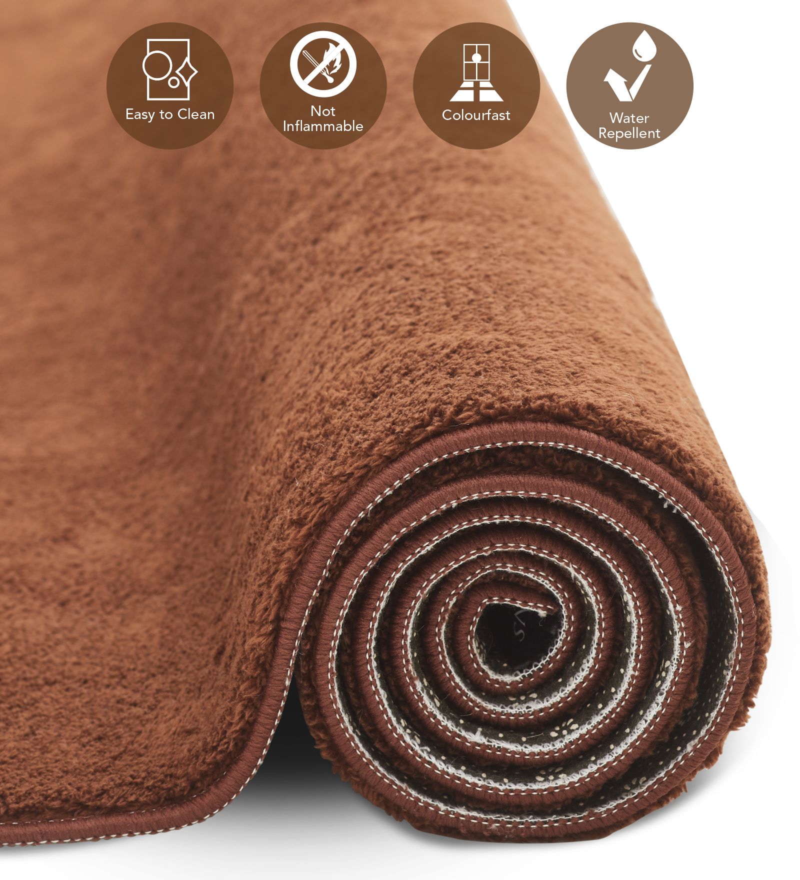 Poco Solid Carpet Brown