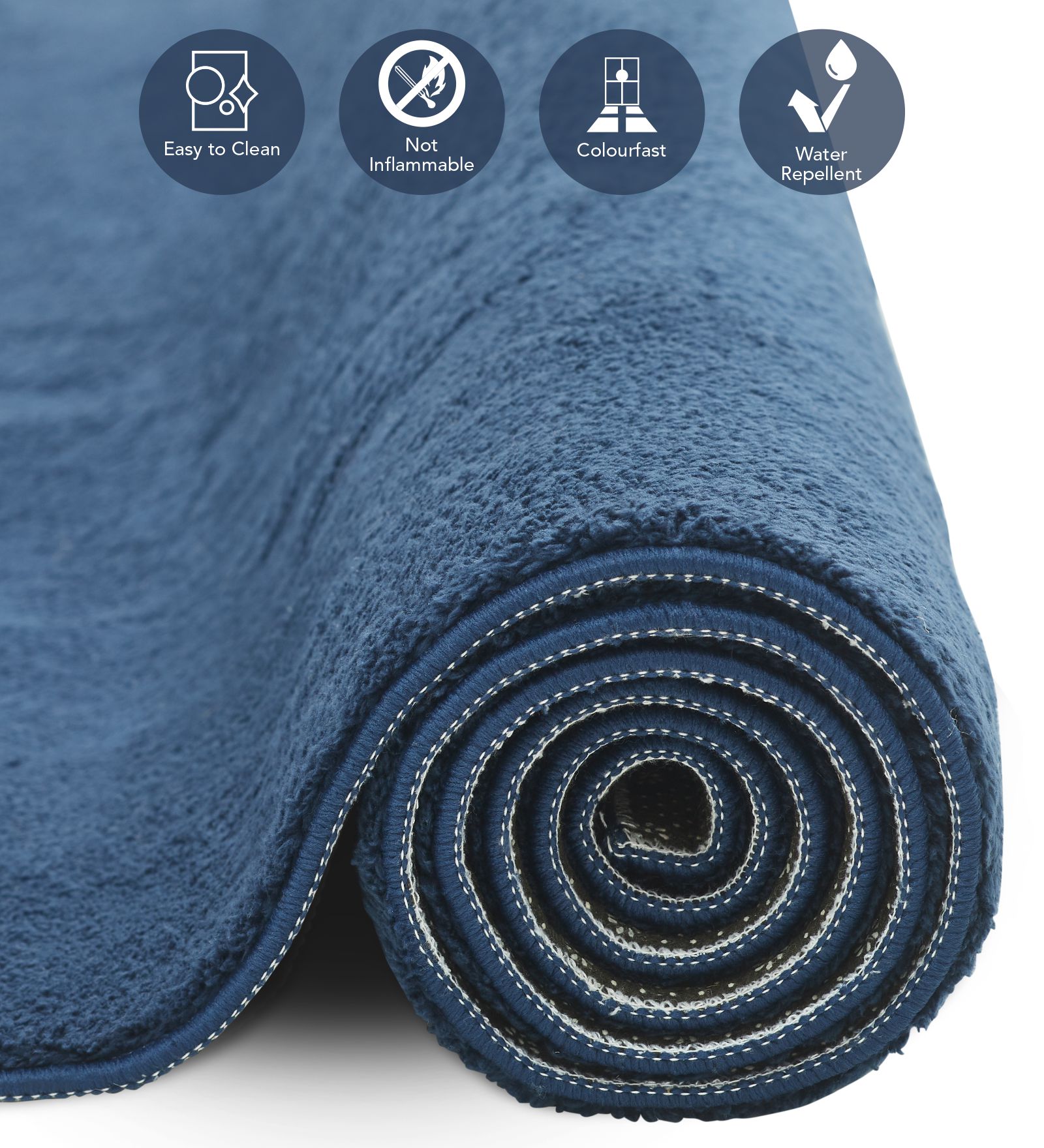 Poco Solid Carpet Blue