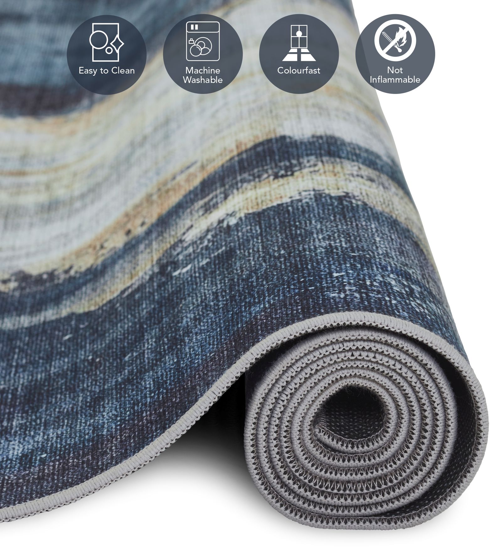 Pop Abstract Carpet Blue