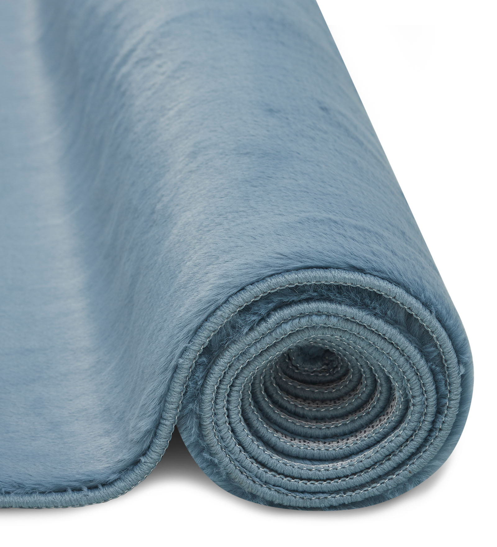 New Oslo Rabit Fur Carpet Blue