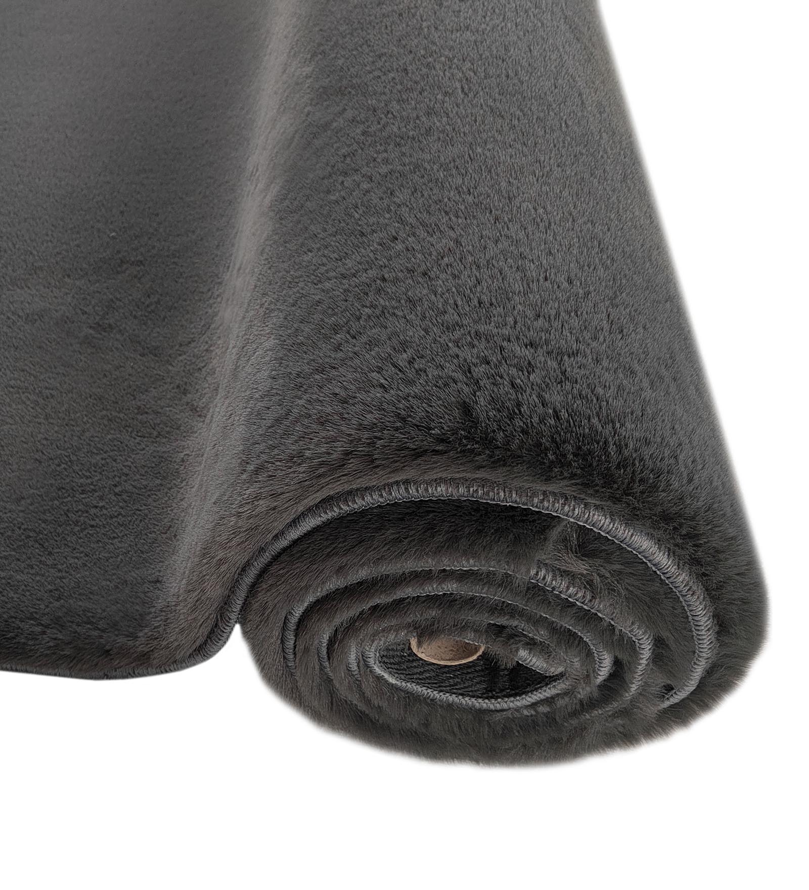 New Oslo Rabit Fur Carpet Dark Grey