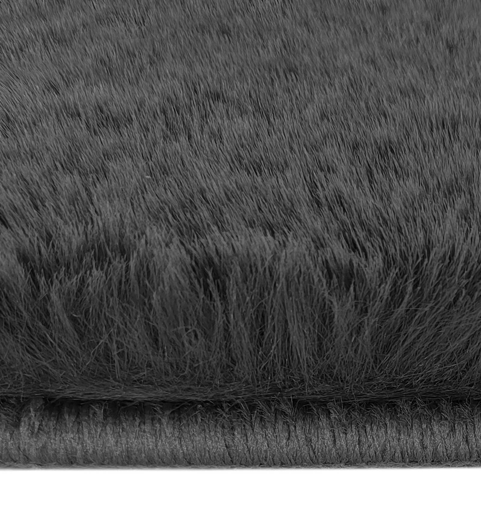 New Oslo Rabit Fur Carpet Dark Grey