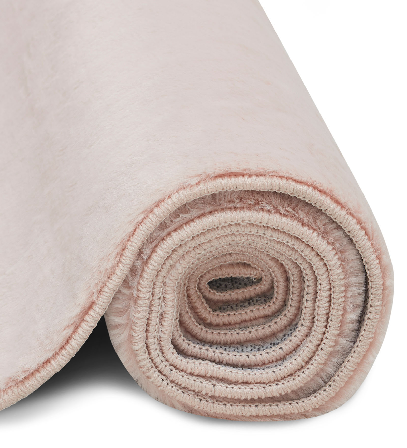 New Oslo Rabit Fur Carpet Peach