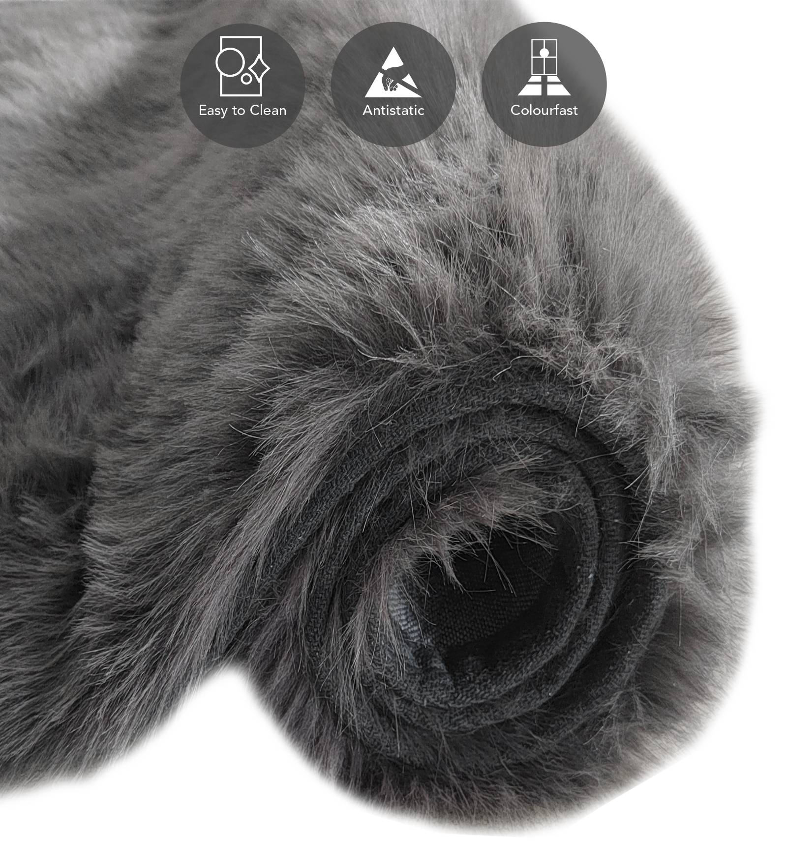 Hudson Shaggy Carpet Charcoal