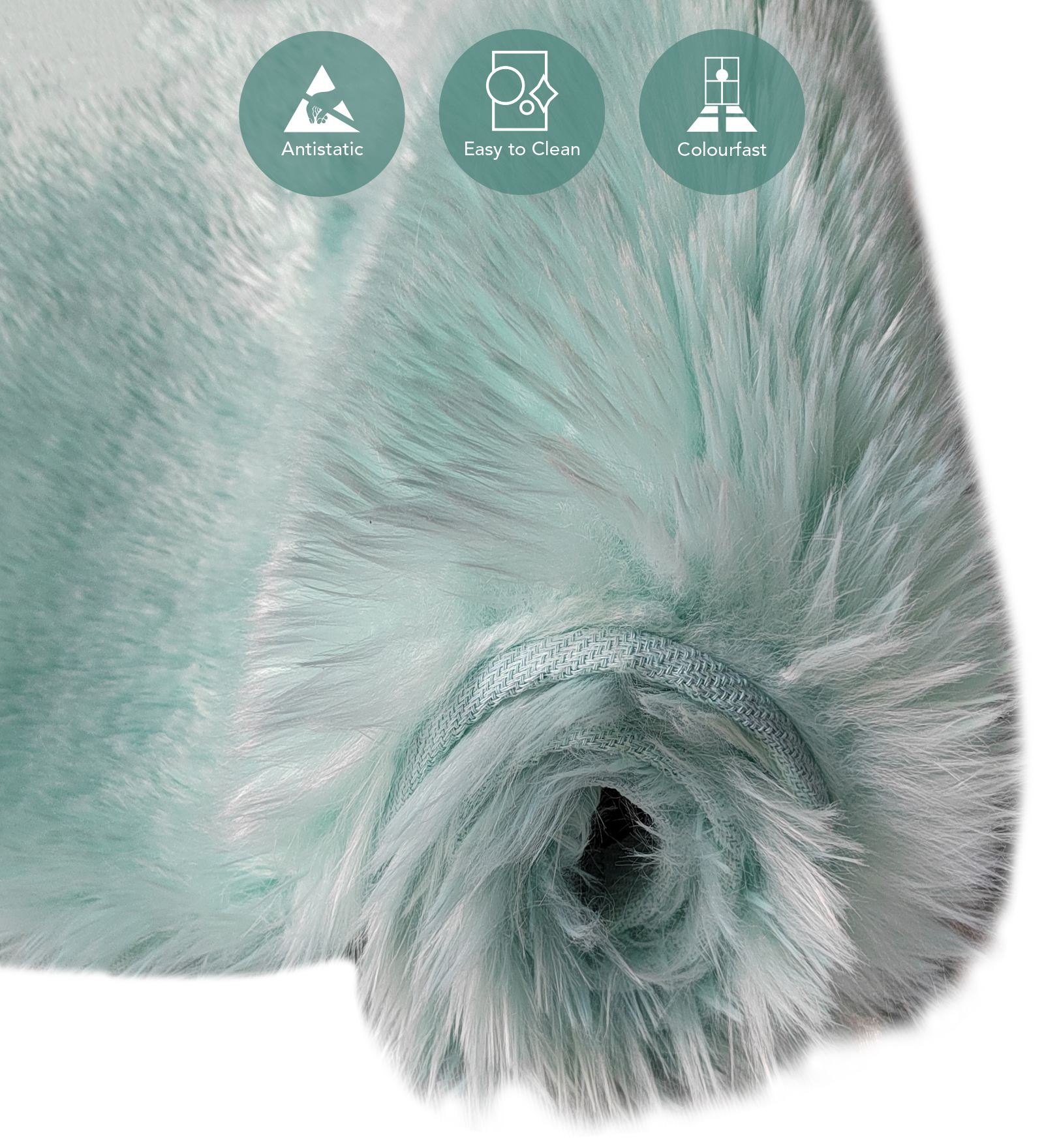 Fiona Solid Machine Made Carpet Teal Blue