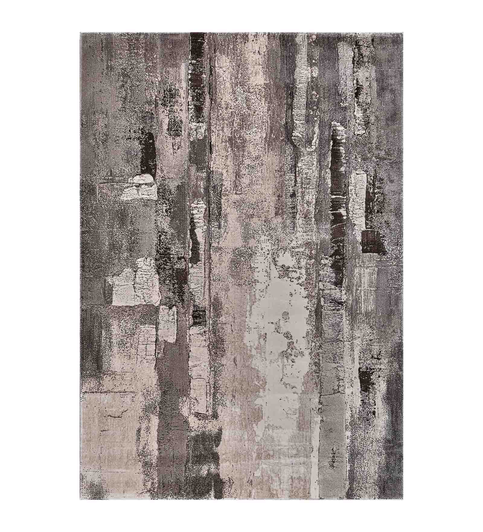 Alan Polypropylene Abstract Carpet Grey and Brown