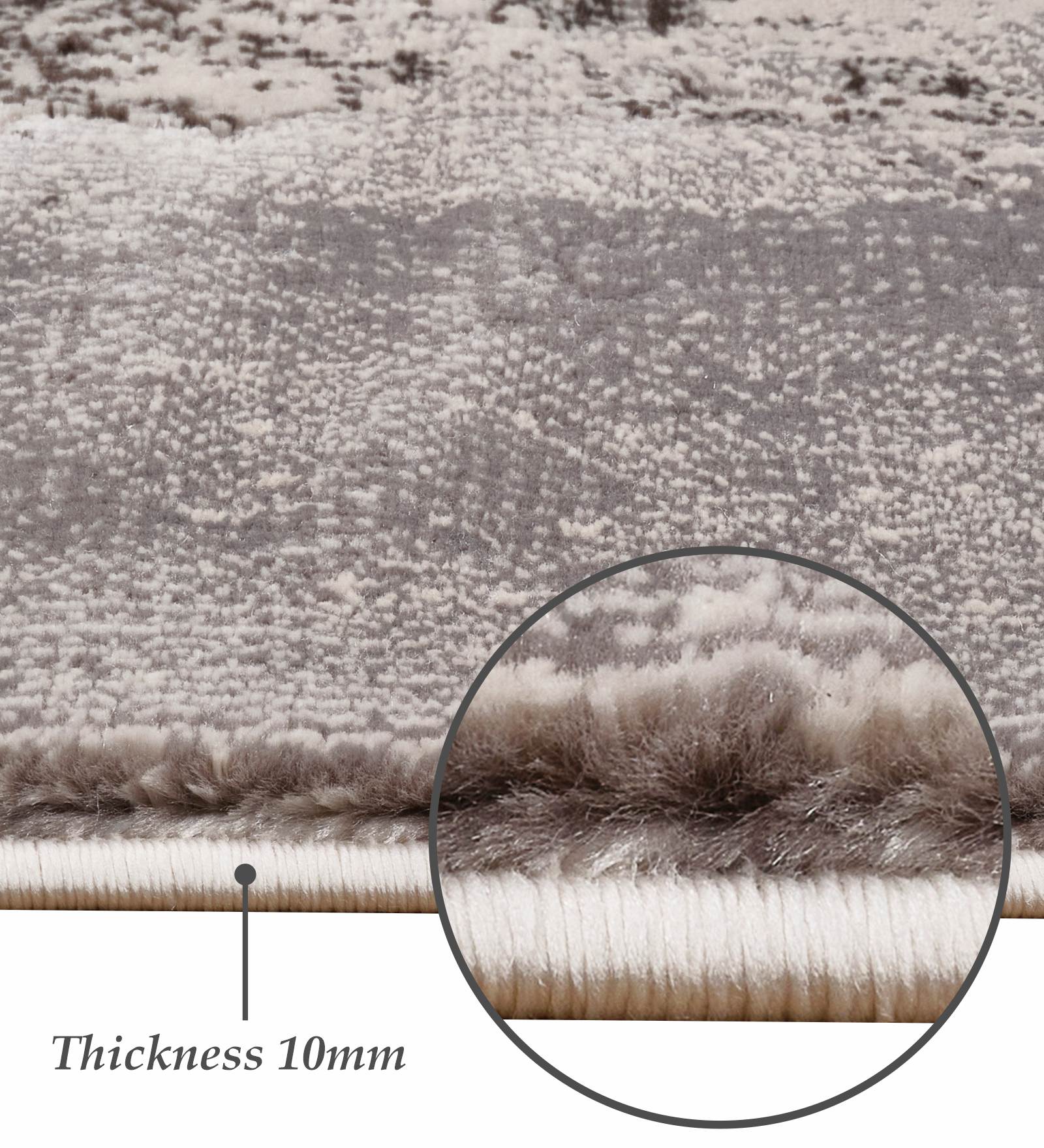 Alan Polypropylene Abstract Carpet Grey and Brown