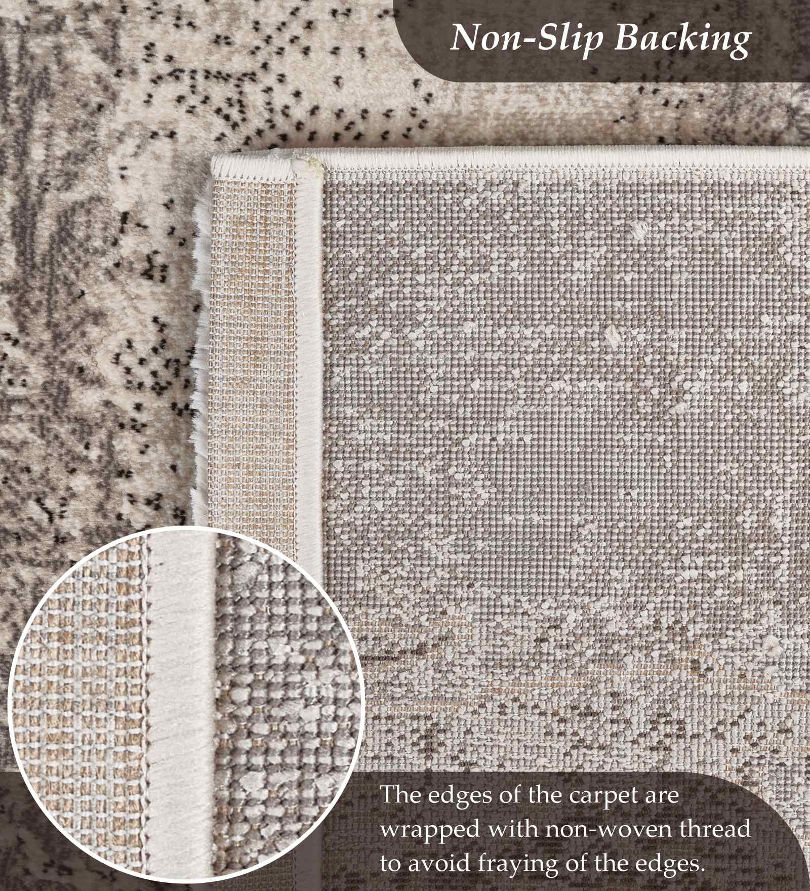 Alan Polypropylene Abstract Runner Grey and Brown