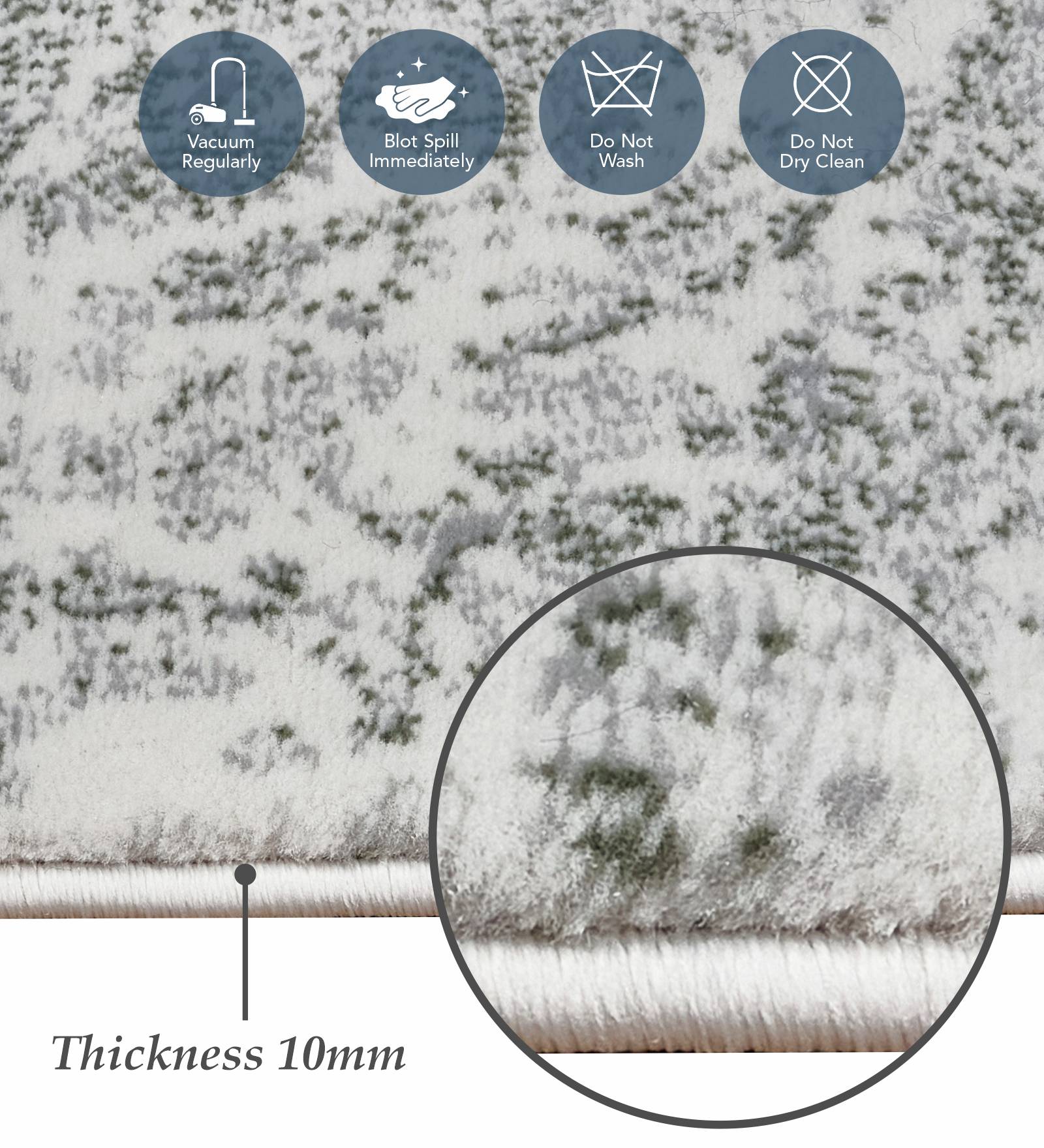 Alan Polypropylene Abstract Runner Peach and Blue