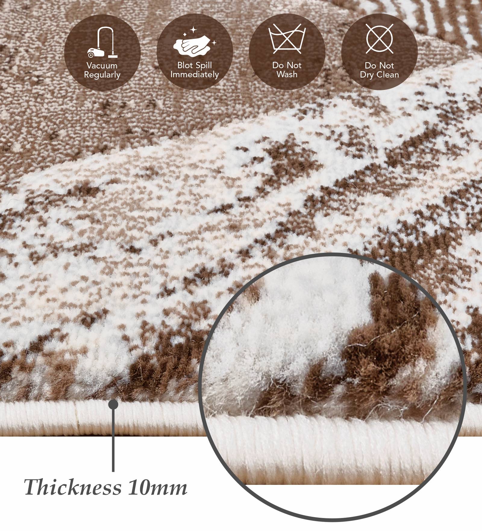 Alan Polypropylene Geometric Runner Brown and Grey