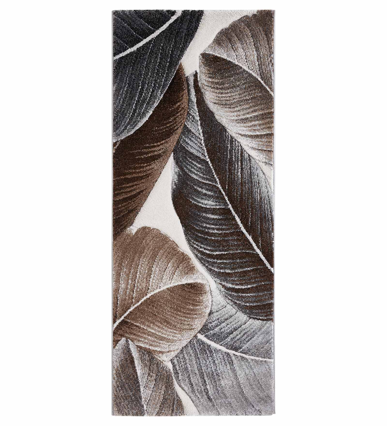 Diamond Floral Bedside Runner L.Brown and D.Brown