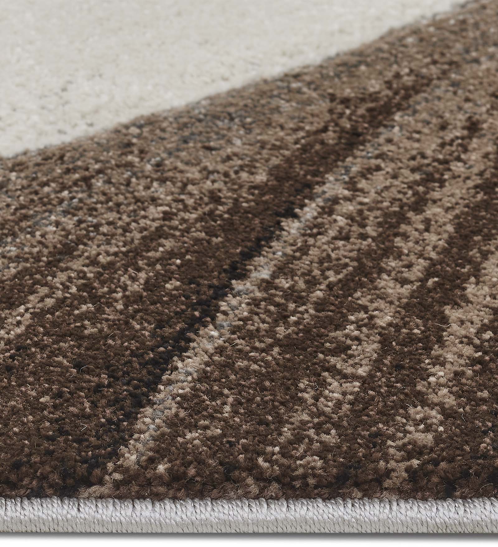 Diamond Floral Bedside Runner L.Brown and D.Brown