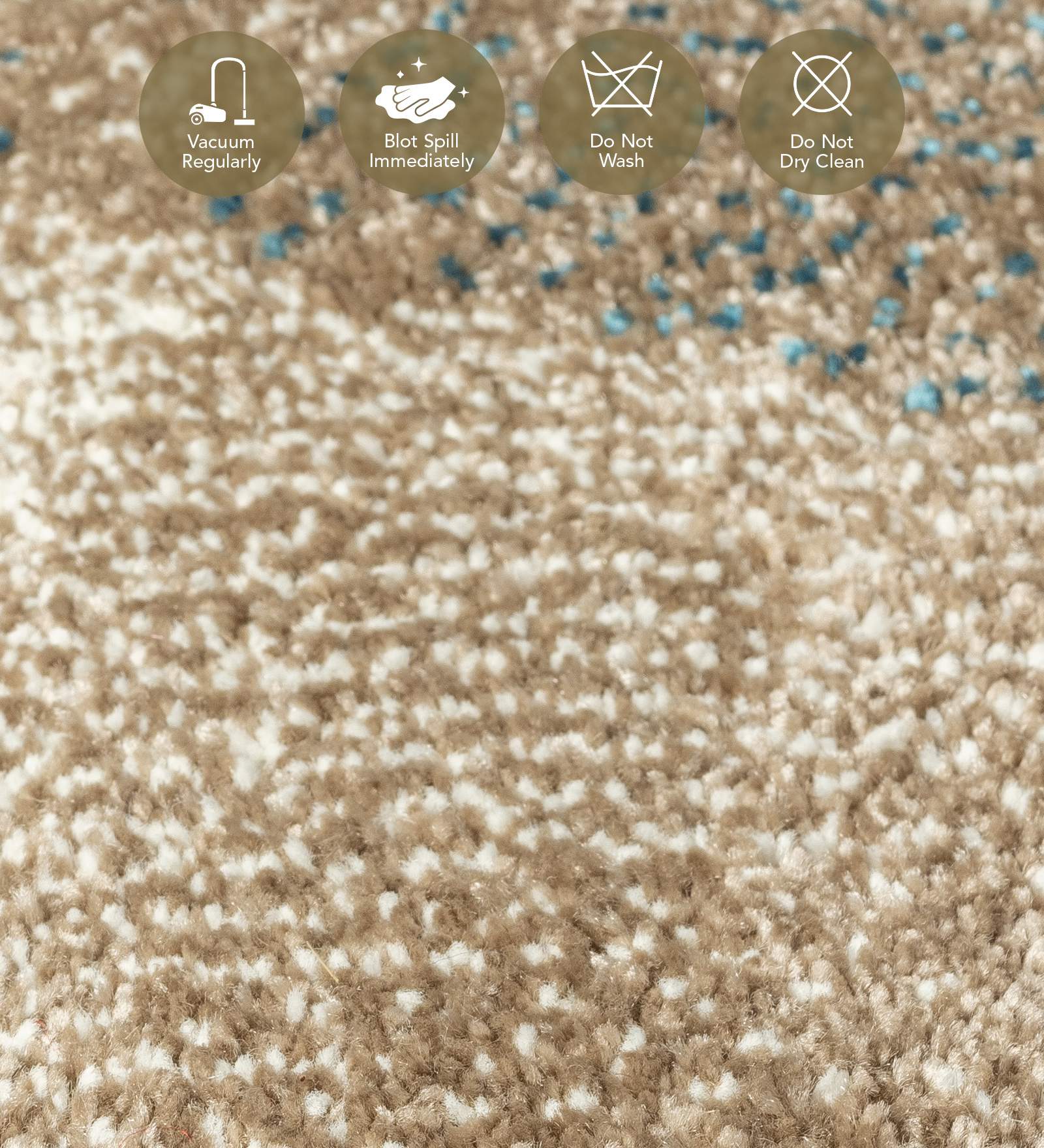Diamond Abstract Bedside Runner Brown Beige