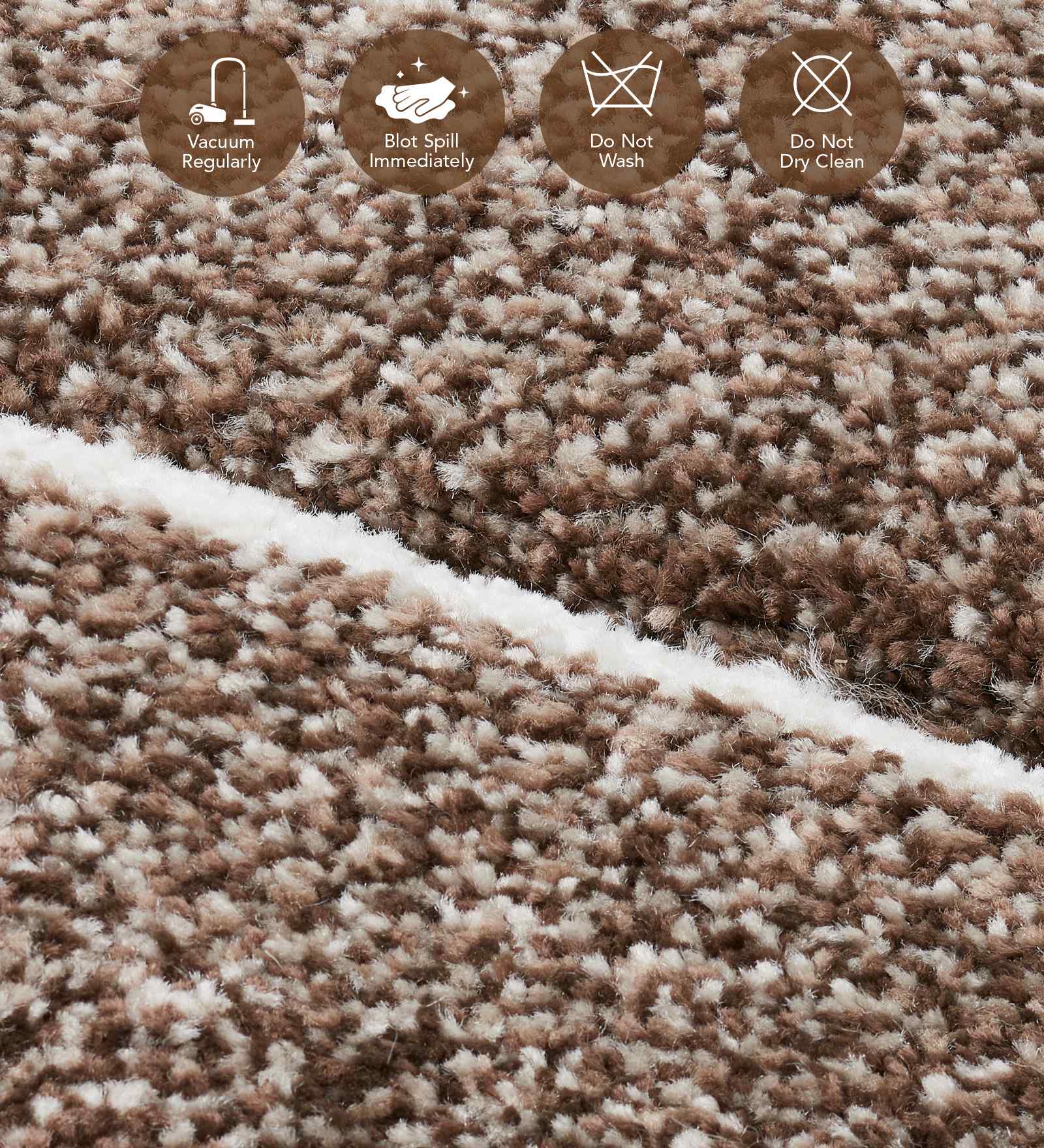 Diamond Polypropylene Abstract Runner Cream and Brown