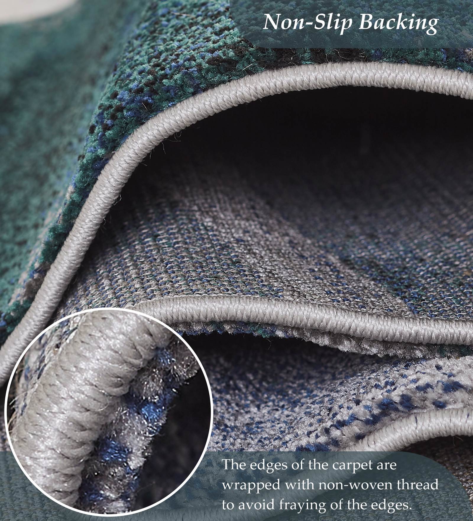 Diamond Abstract Bedside Runner Teal and L.Brown