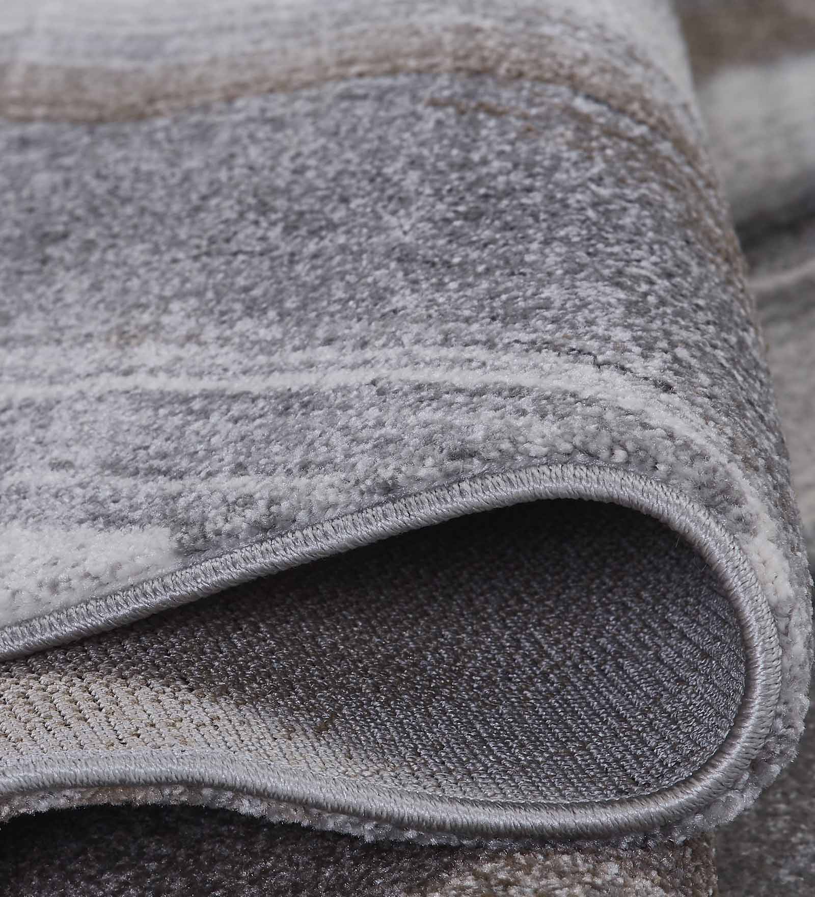 Diamond Abstract Bedside Runner Brown Grey