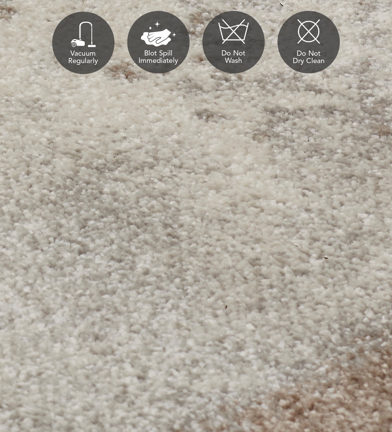 Diamond Abstract Bedside Runner L.Brown and Cream