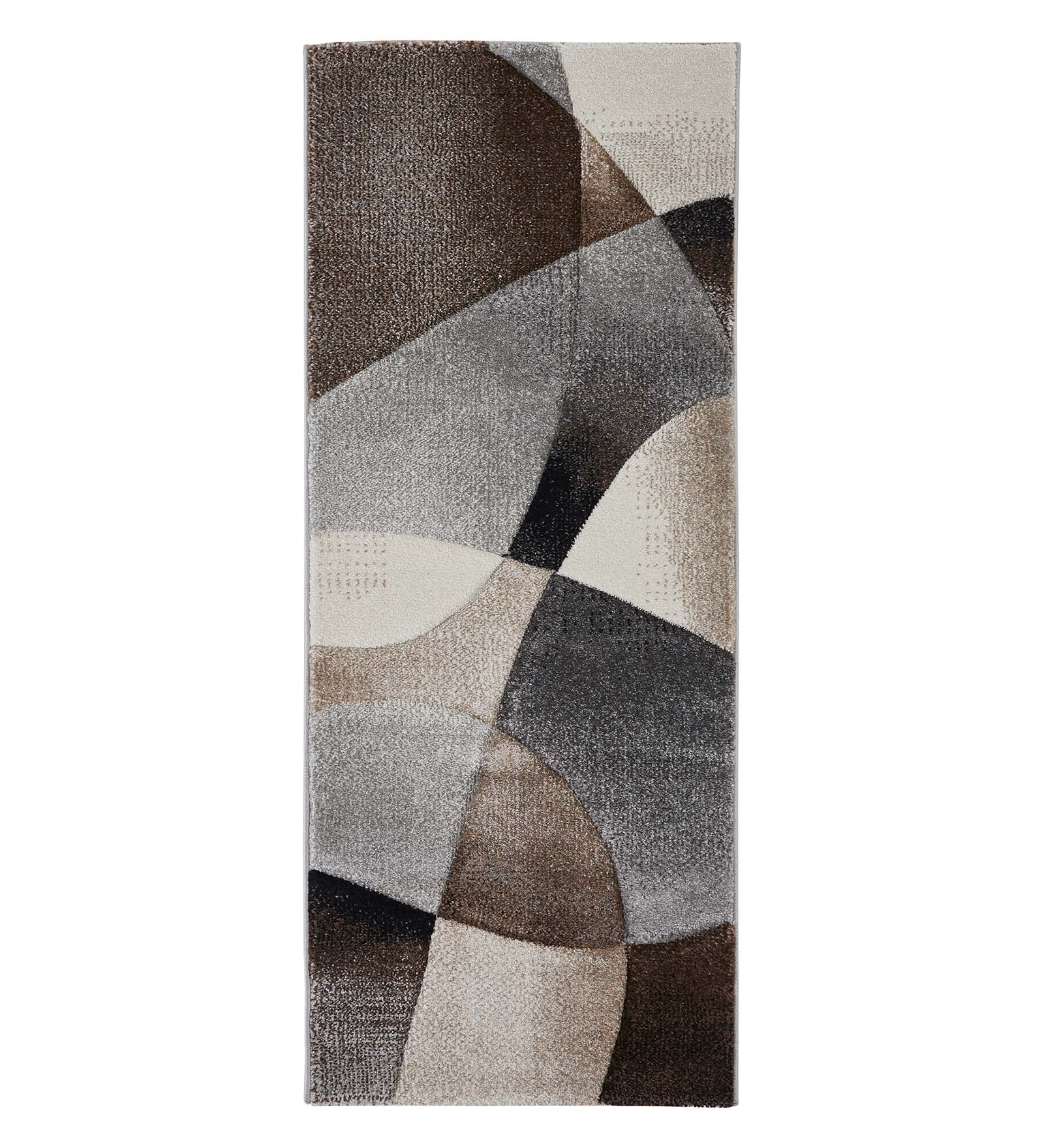 Diamond Polypropylene Abstract Runner D.Brown and Grey