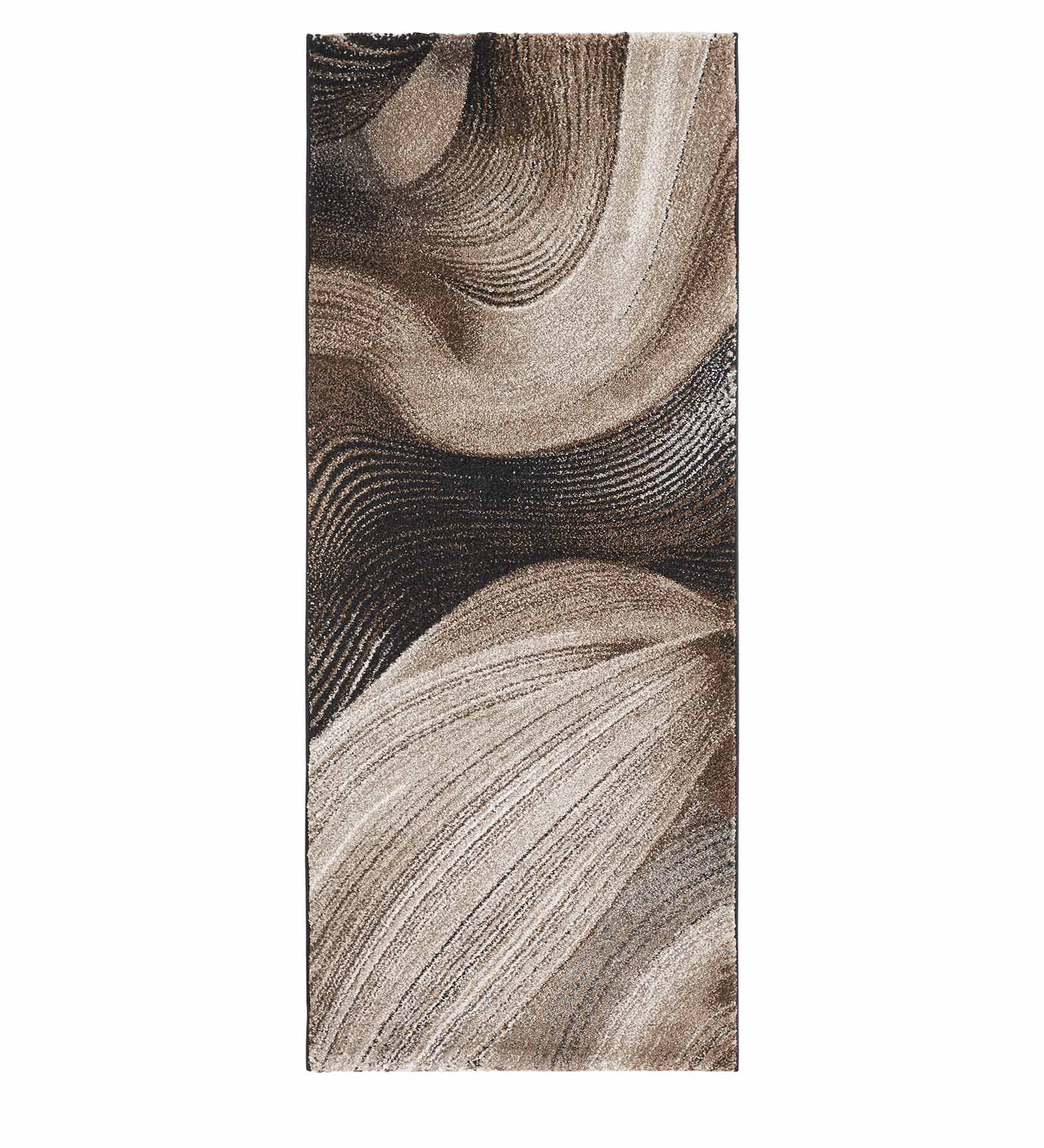 Diamond Abstract Bedside Runner Brown