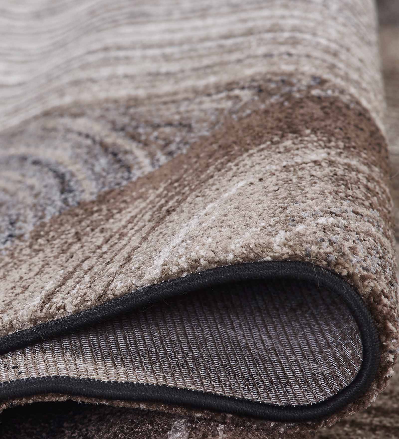 Diamond Abstract Bedside Runner Brown