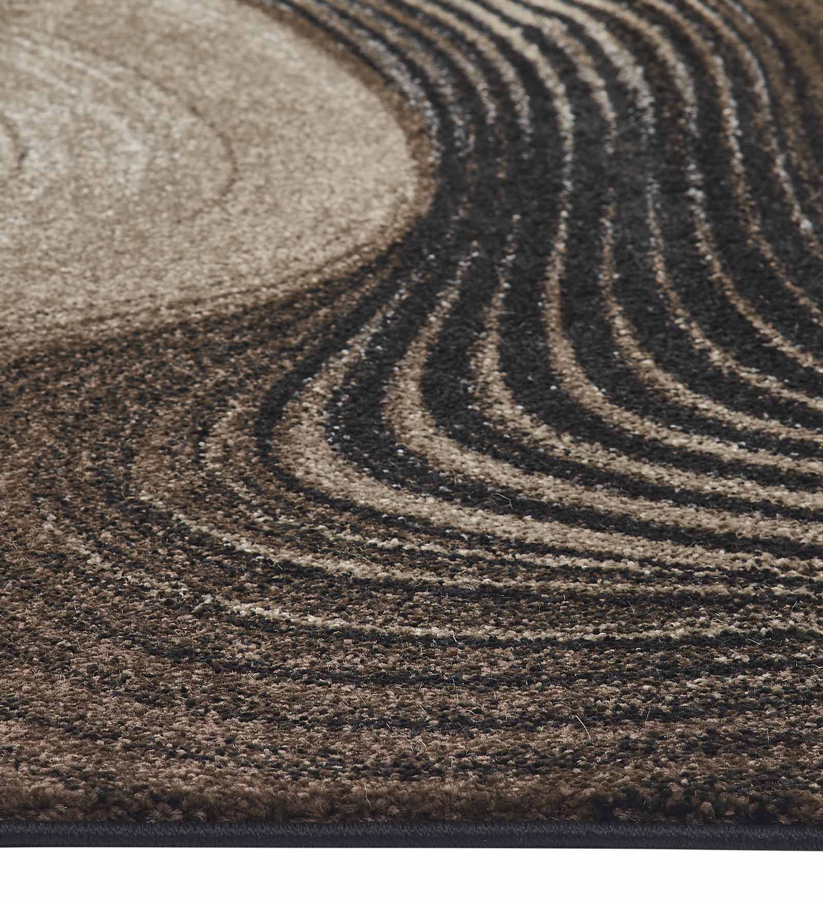 Diamond Abstract Bedside Runner Brown