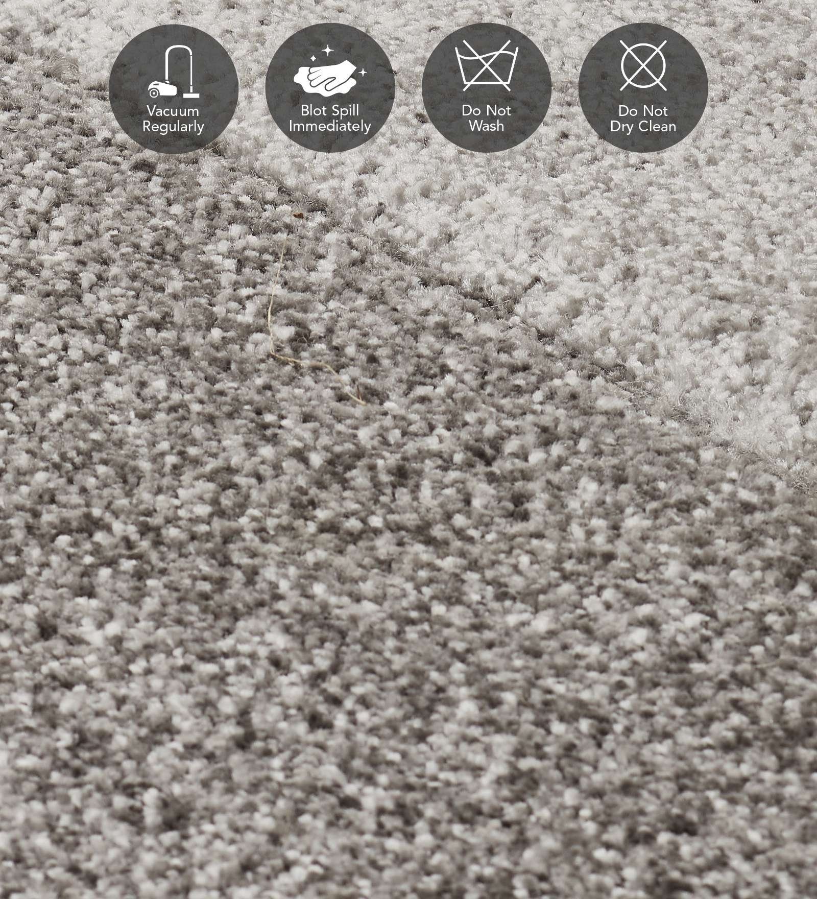 Diamond Geometric Machine Made Carpet Charcoal and Grey