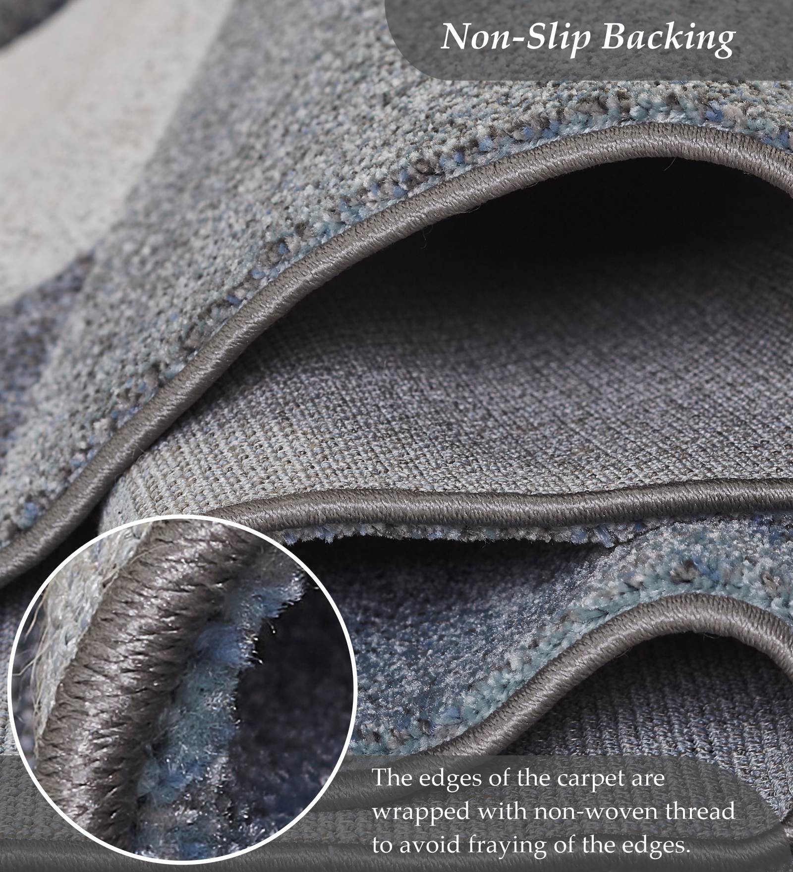 Diamond Geometric Machine Made Carpet L.Blue and Grey