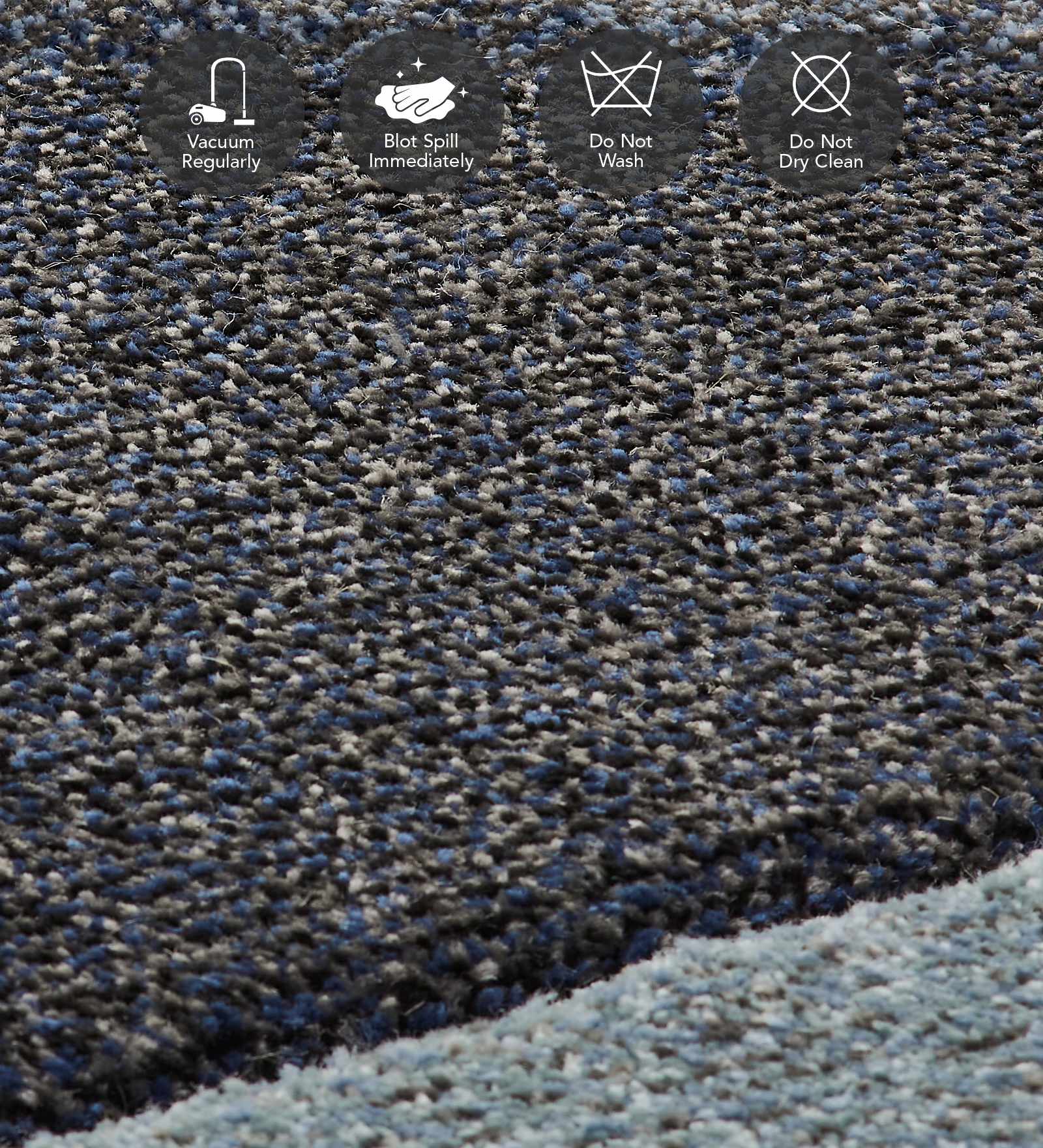 Diamond Geometric Machine Made Carpet L.Blue and Grey