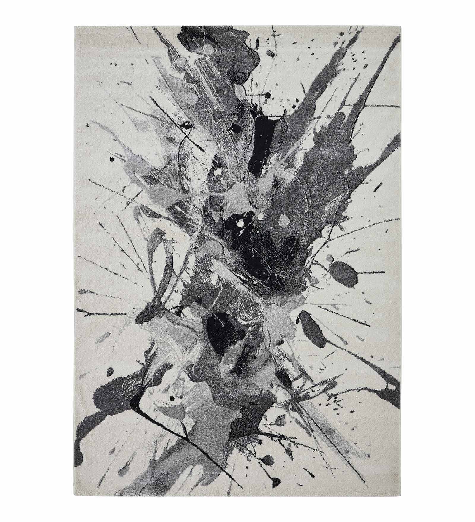 Diamond Polypropylene Abstract Carpet Grey