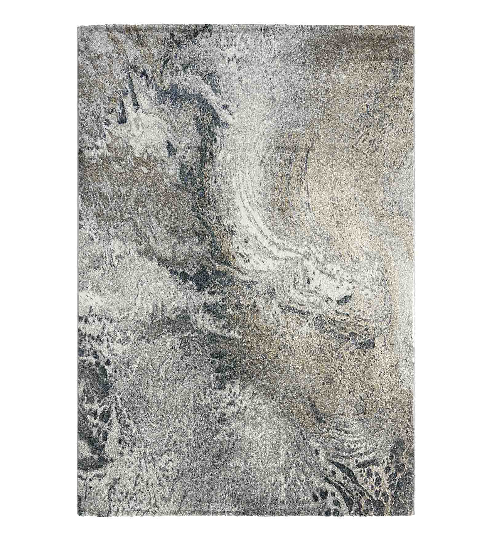 Diamond Abstract Machine Made Carpet Beige