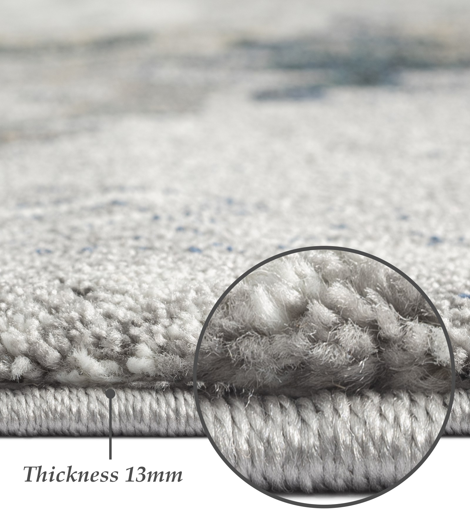 Diamond Abstract Machine Made Carpet Beige