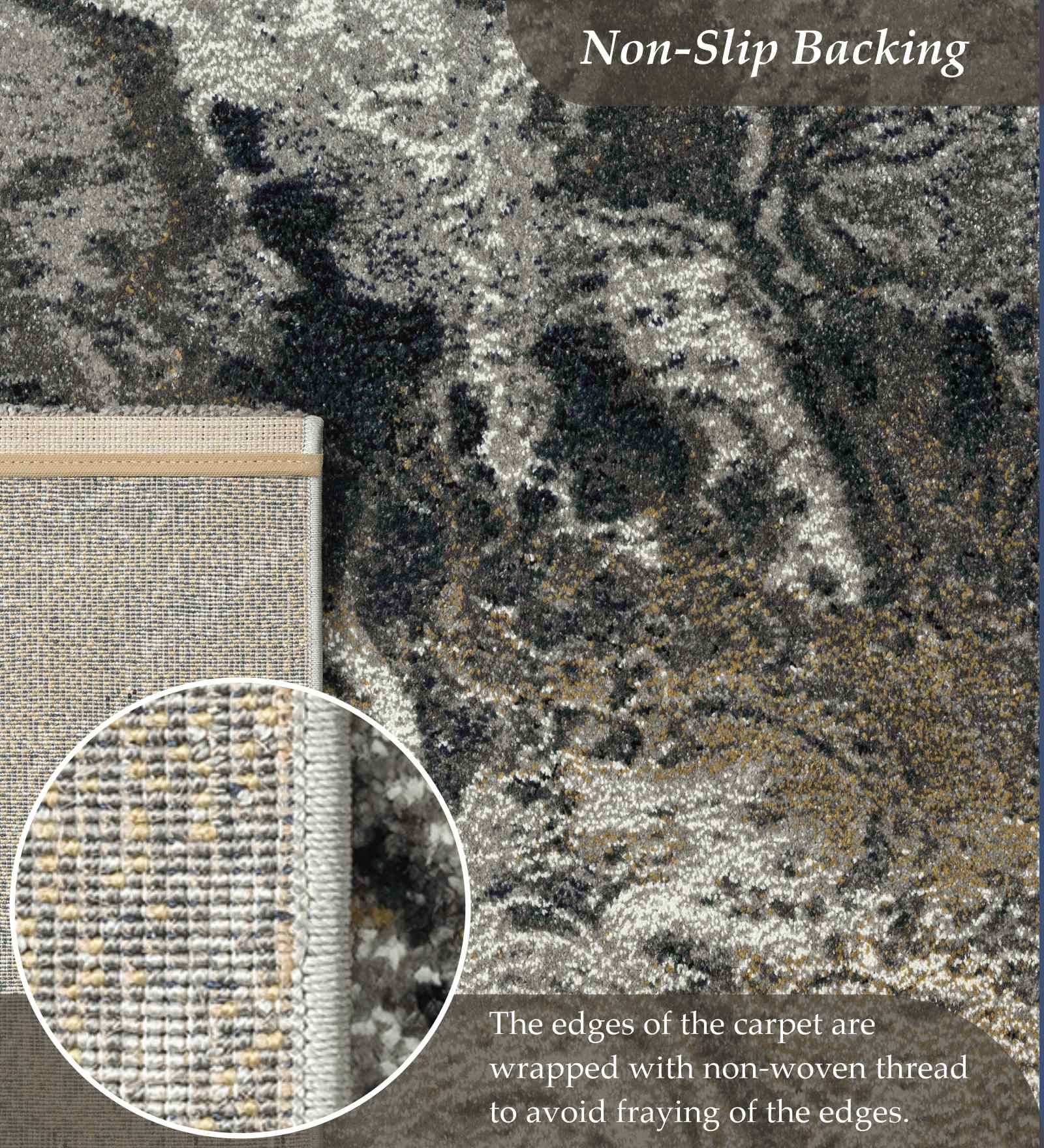 Diamond Abstract Machine Made Carpet Beige