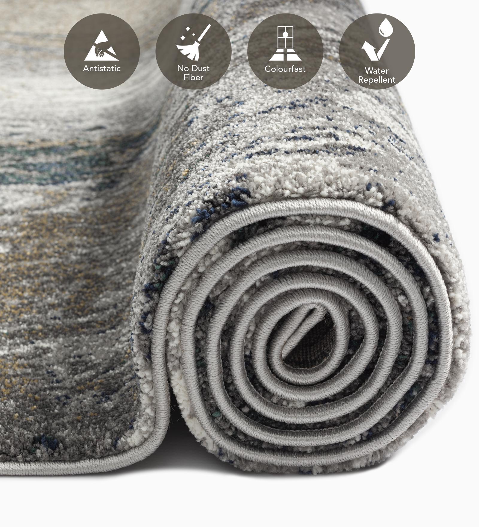 Diamond Abstract Machine Made Carpet Beige