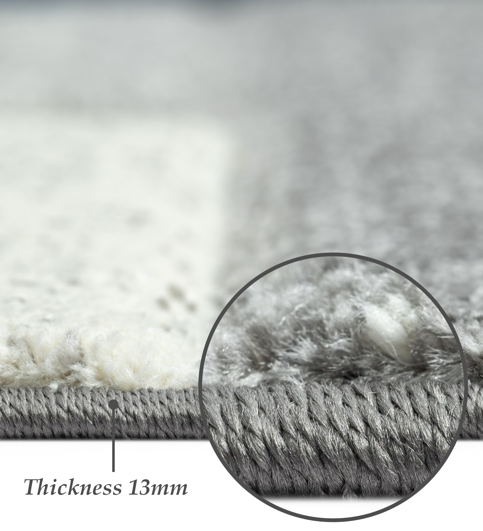 Diamond Geometric Machine Made Carpet Blue Grey