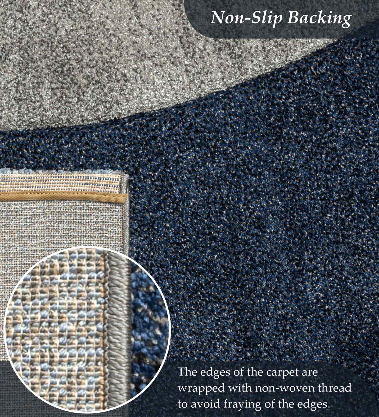 Diamond Geometric Machine Made Carpet Blue Grey