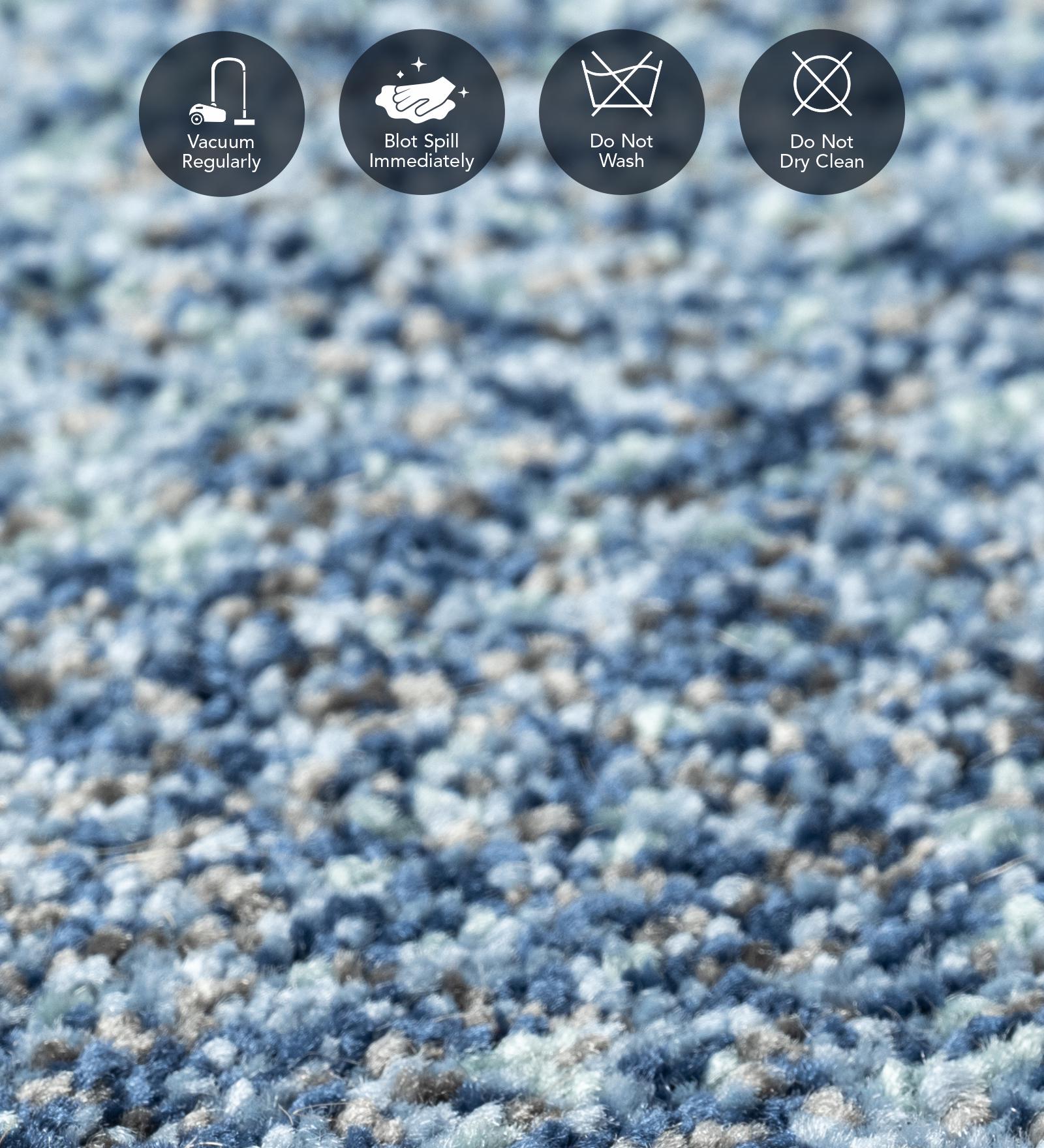 Diamond Geometric Machine Made Carpet Blue Grey
