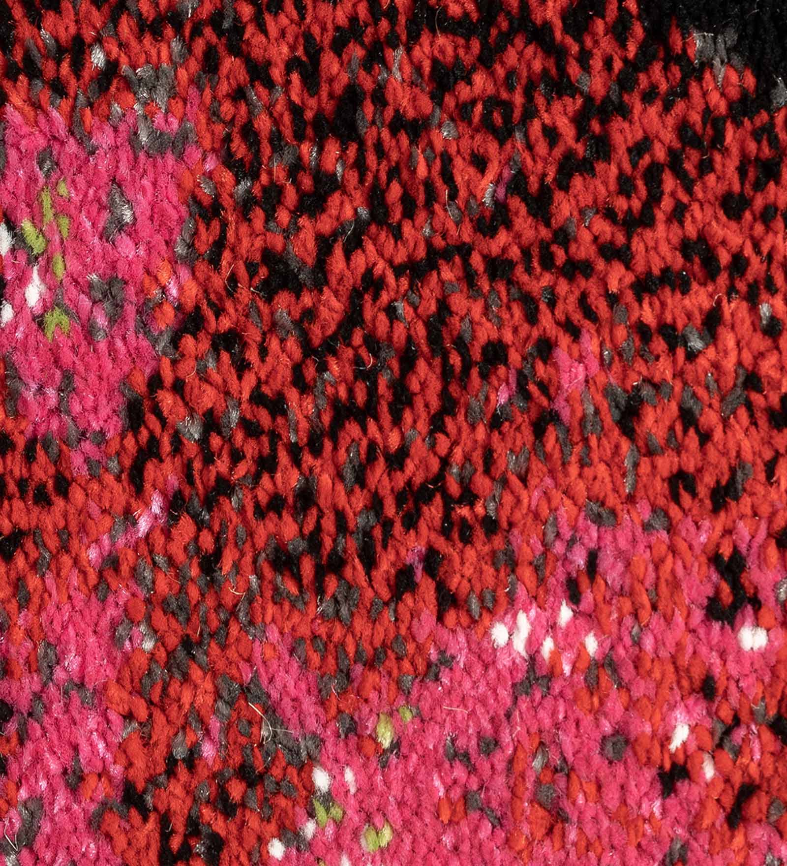 Diamond Floral Machine Made Carpet Blue and Maroon