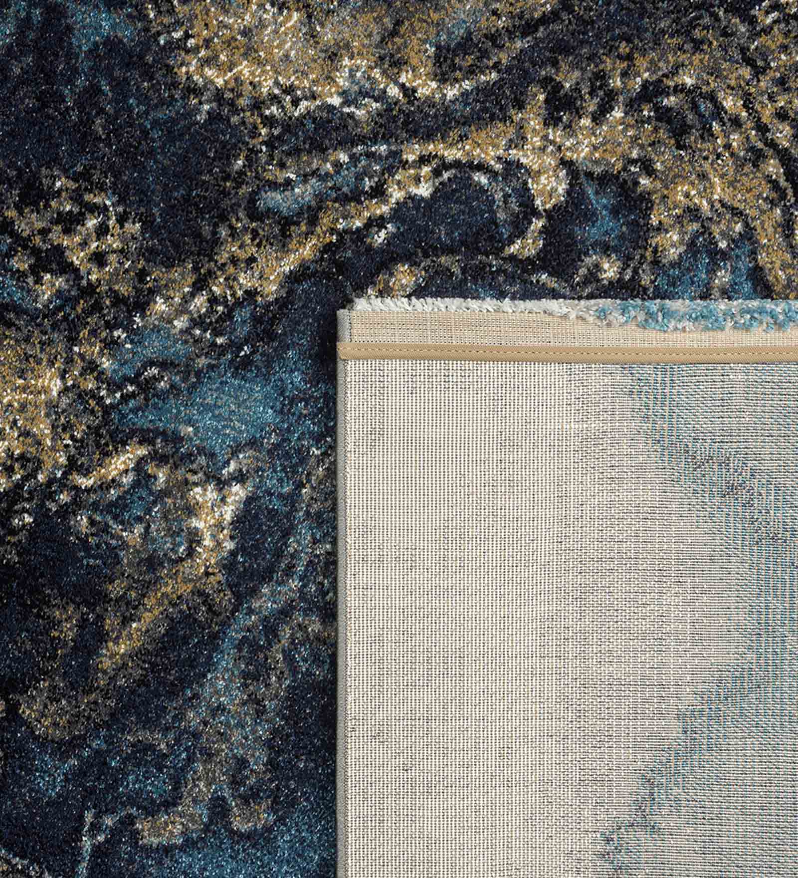 Diamond Abstract Machine Made Carpet Blue