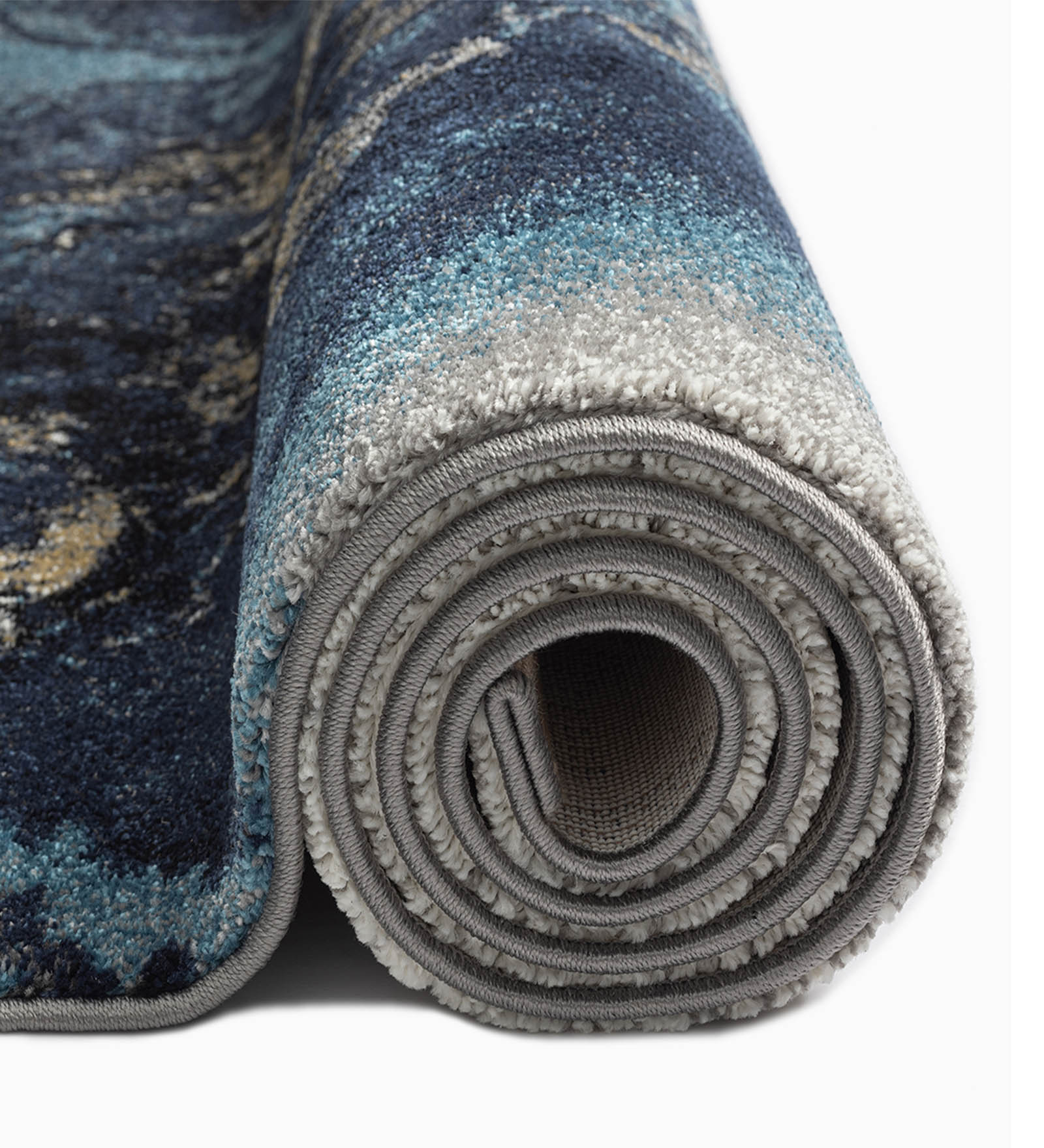 Diamond Abstract Machine Made Carpet Blue