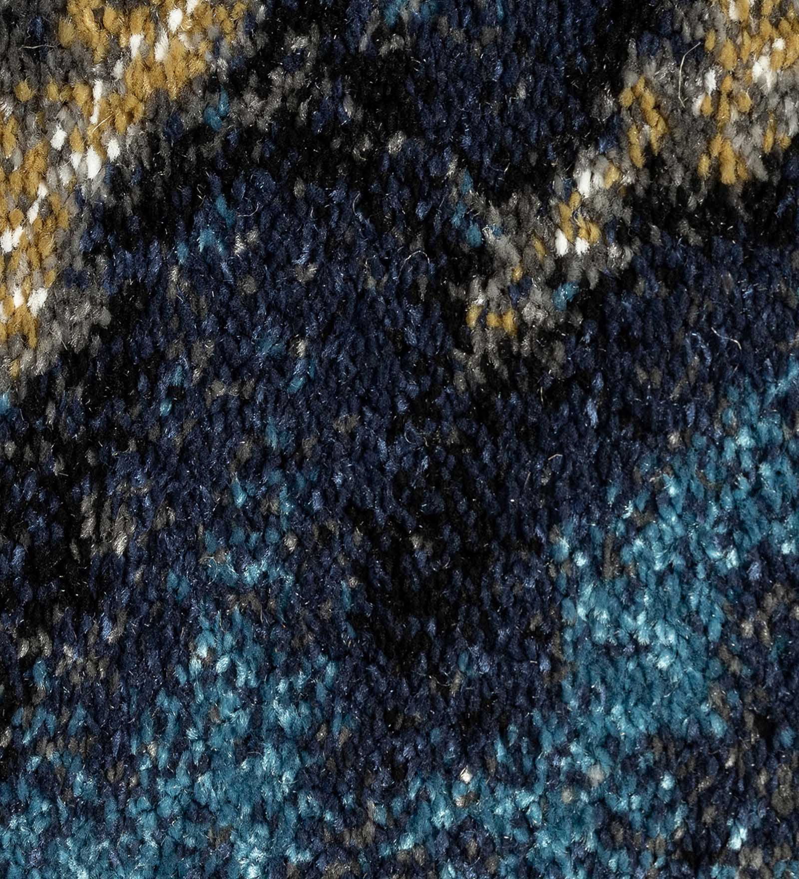 Diamond Abstract Machine Made Carpet Blue