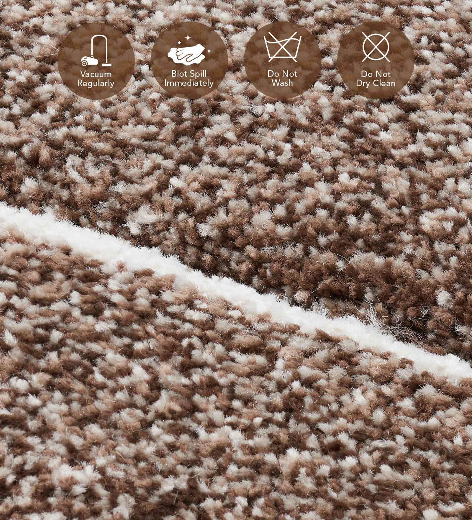 Diamond Abstract Machine Made Carpet Cream and Brown