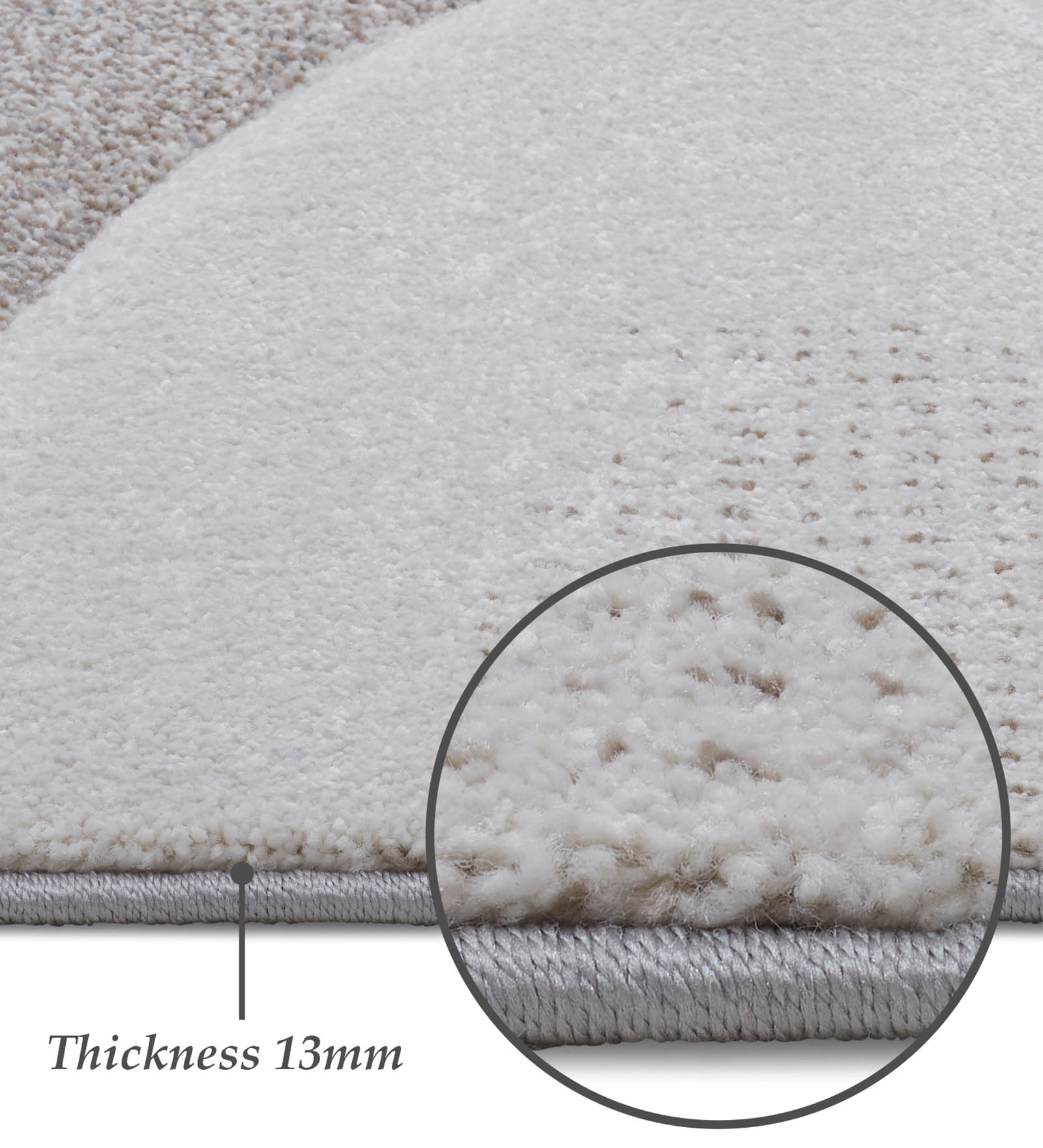 Diamond Abstract Machine Made Carpet D.Brown and Grey