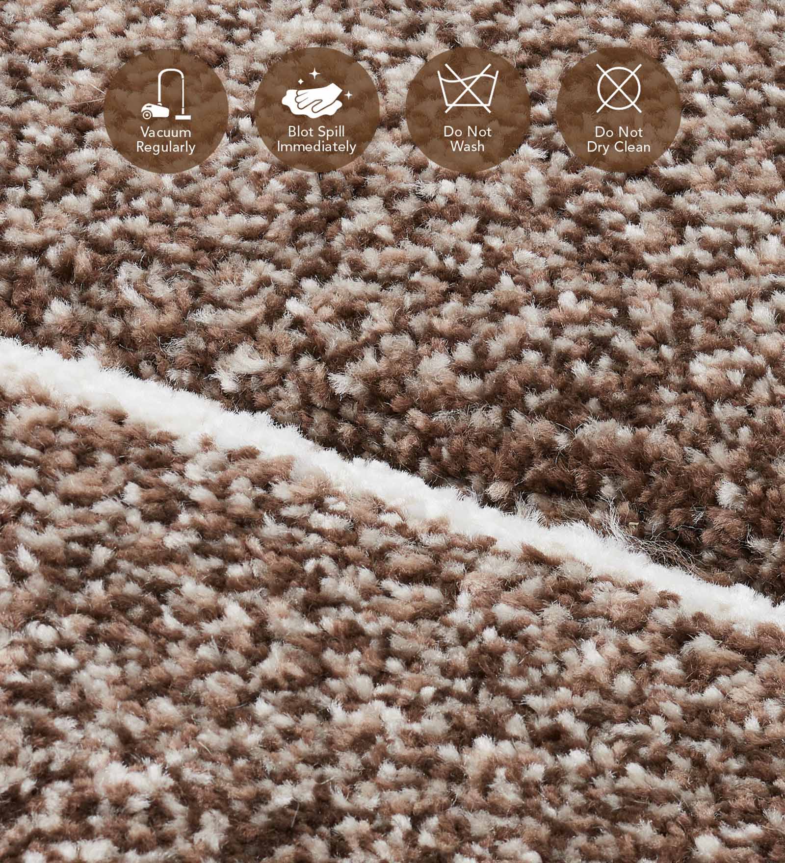 Diamond Abstract Machine Made Carpet Cream and Brown